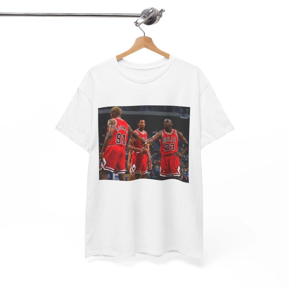 Michael Jordan Tshirt Pippen And Rodman Bulls Dream Unisex Heavy Cotton